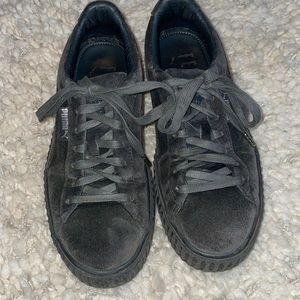 Fenty Rihanna Women Creeper Velvet Glacier Grey